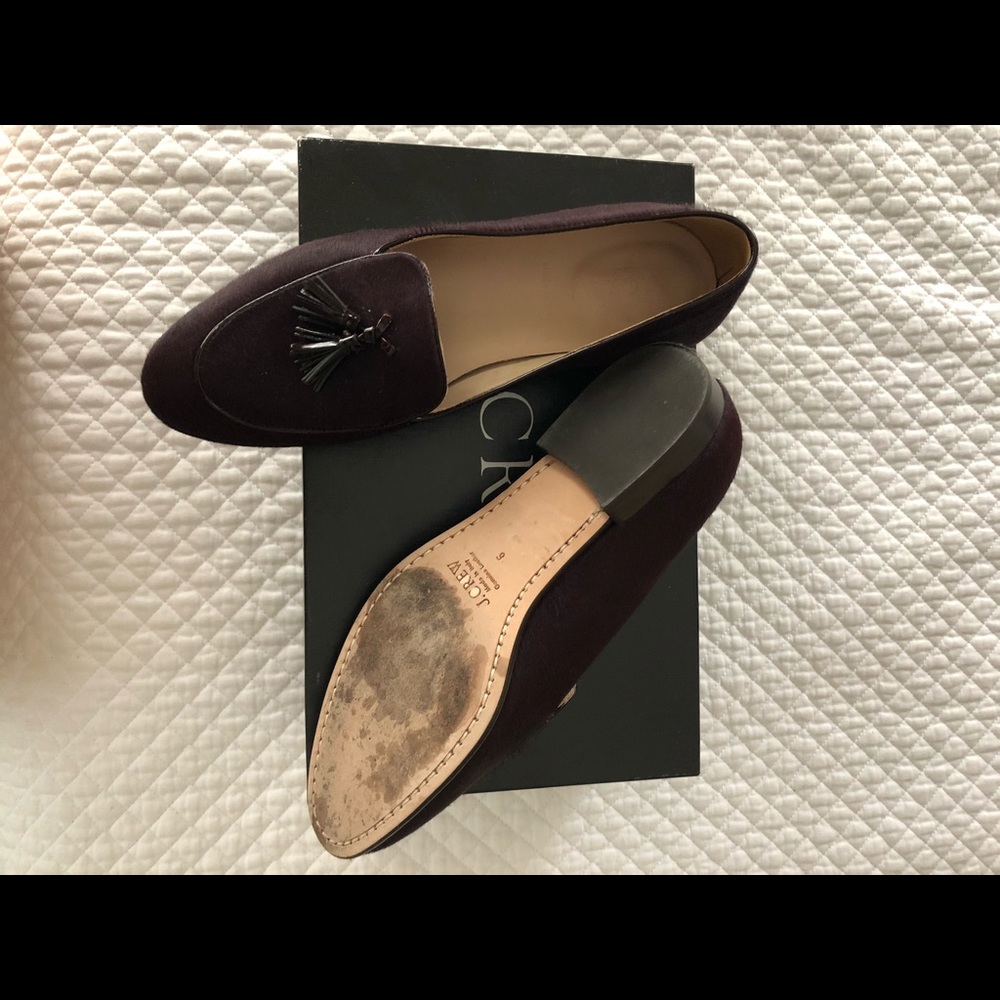 J. Crew mohair tassel loafers